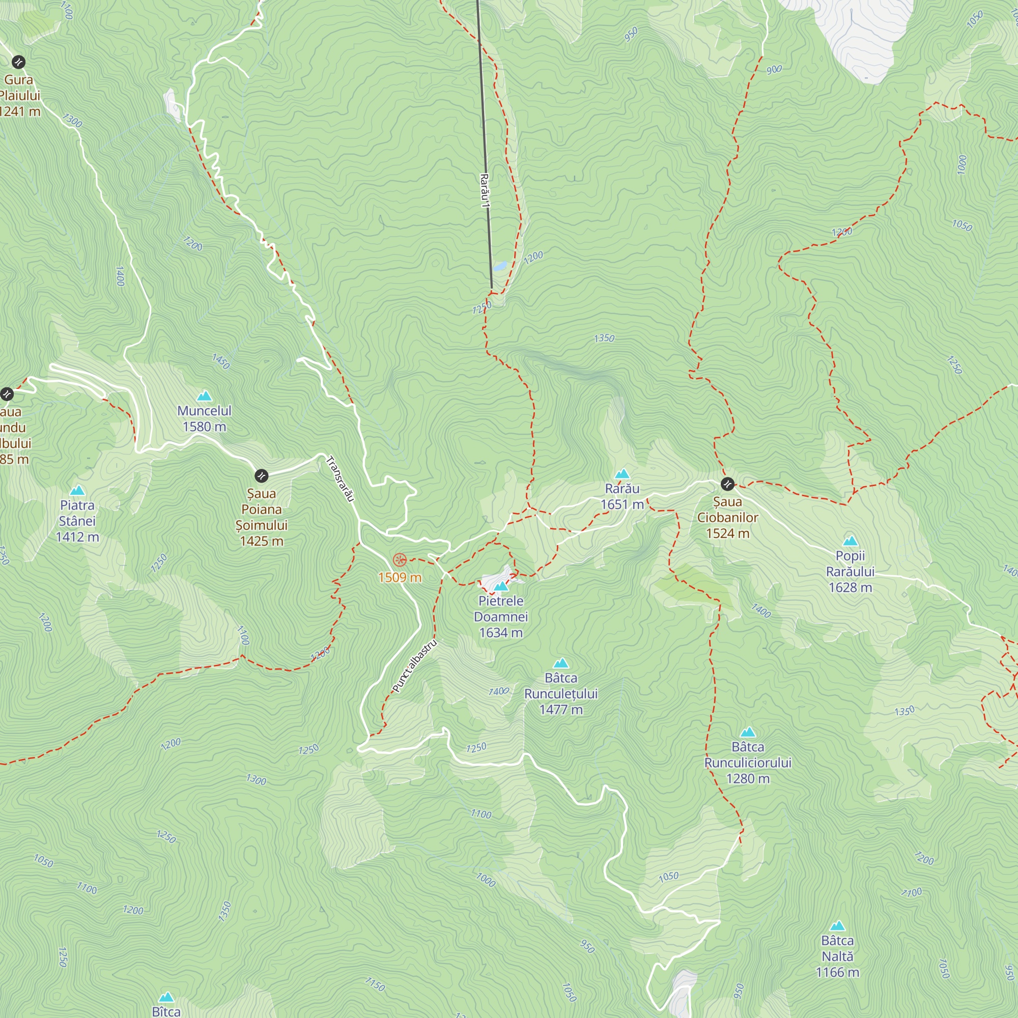 Cab Pastorală Rarău map