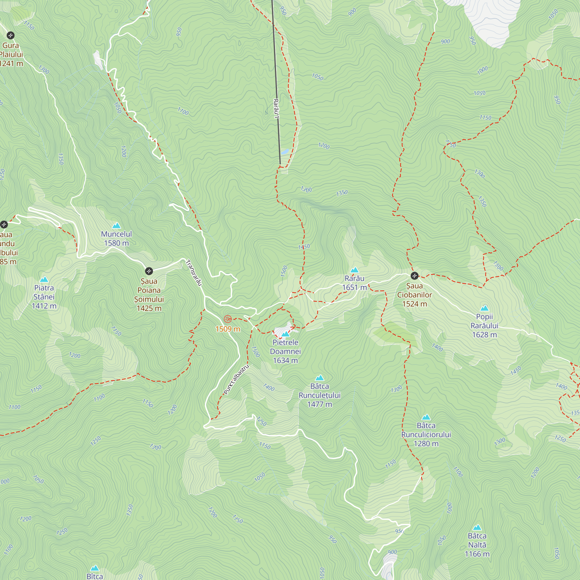 Cab Pastorală Rarău map