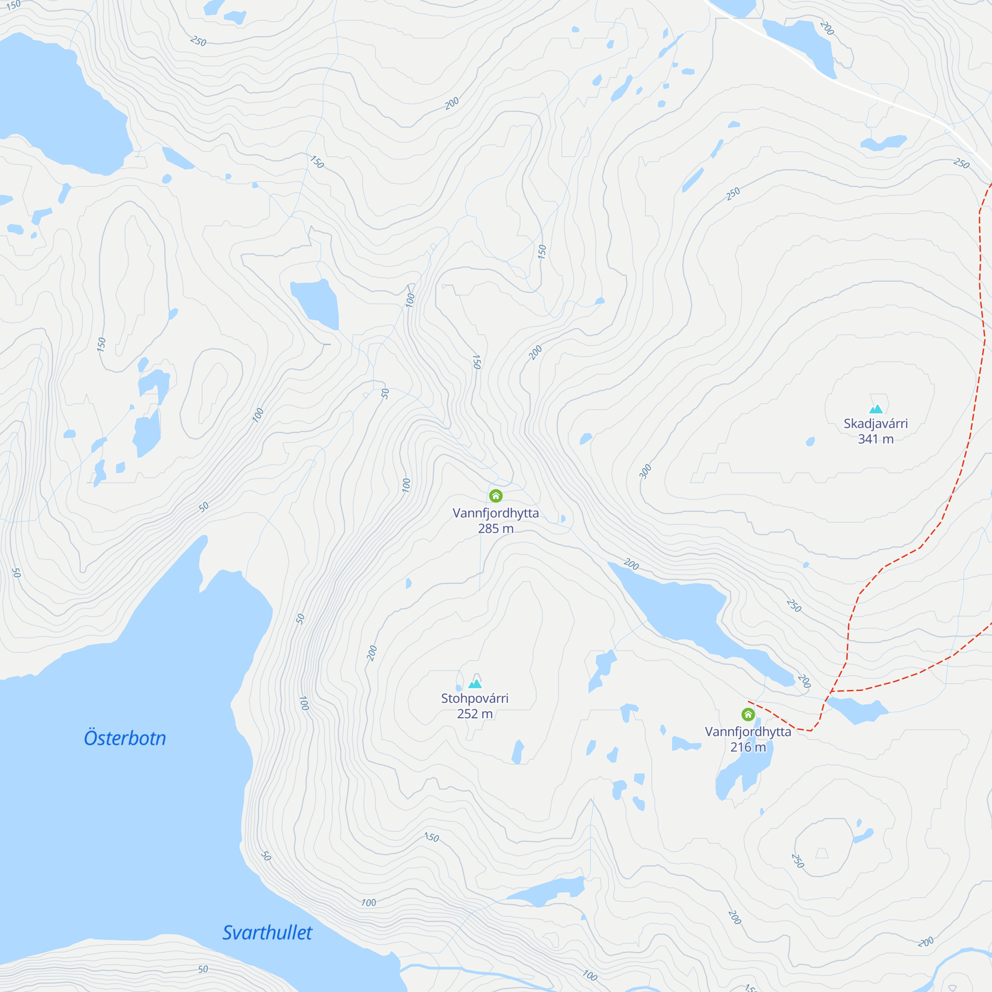 Vannfjordhytta map