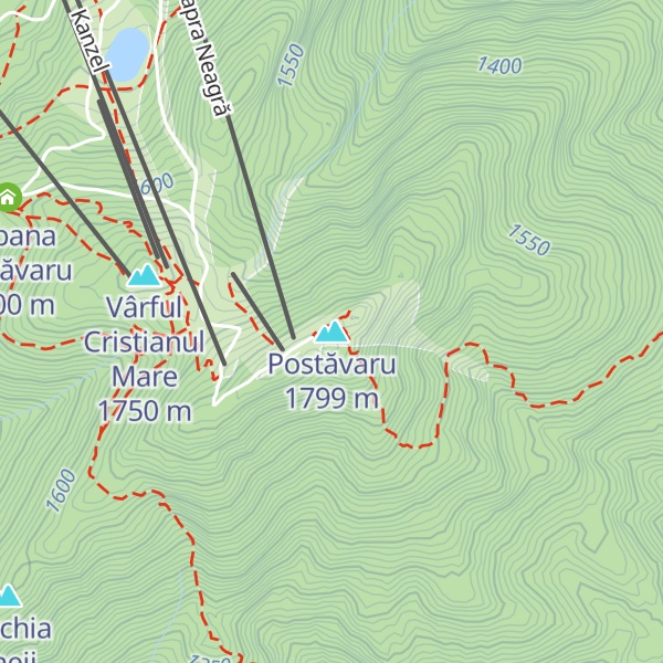 Map of Postăvaru