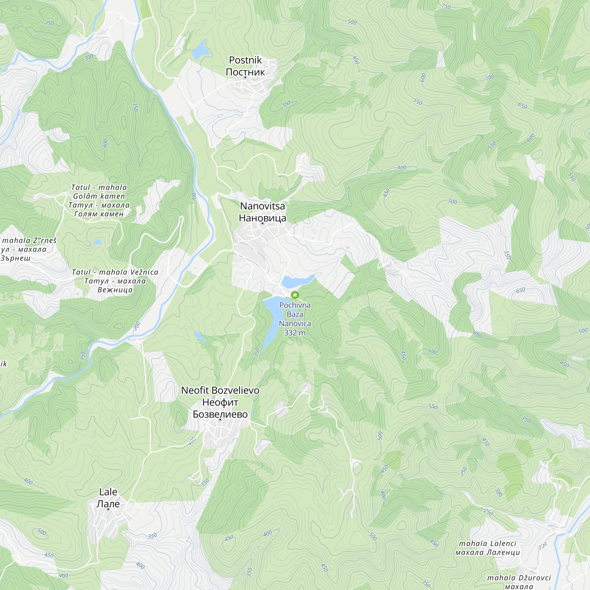 Pochivna Baza Nanovica map