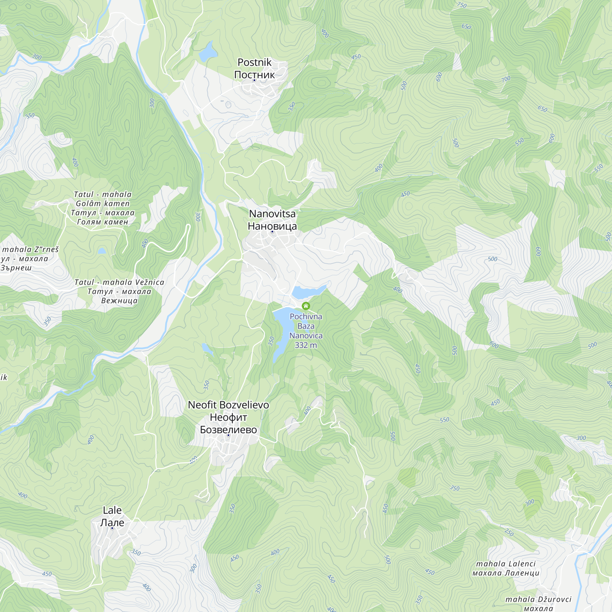 Pochivna Baza Nanovica map