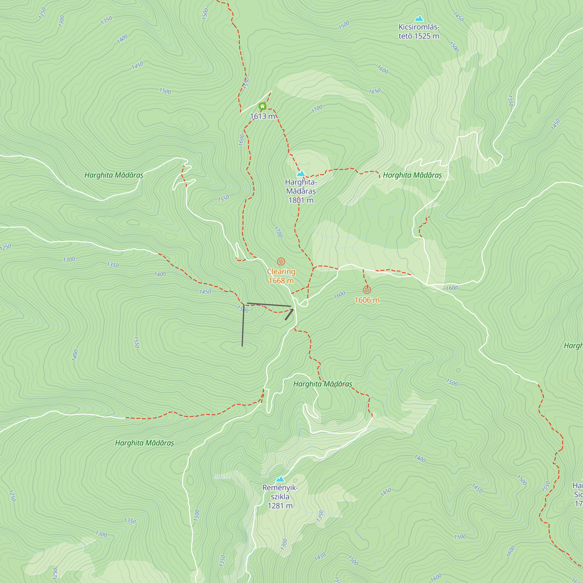 Cabana Madarasi Menedékház map