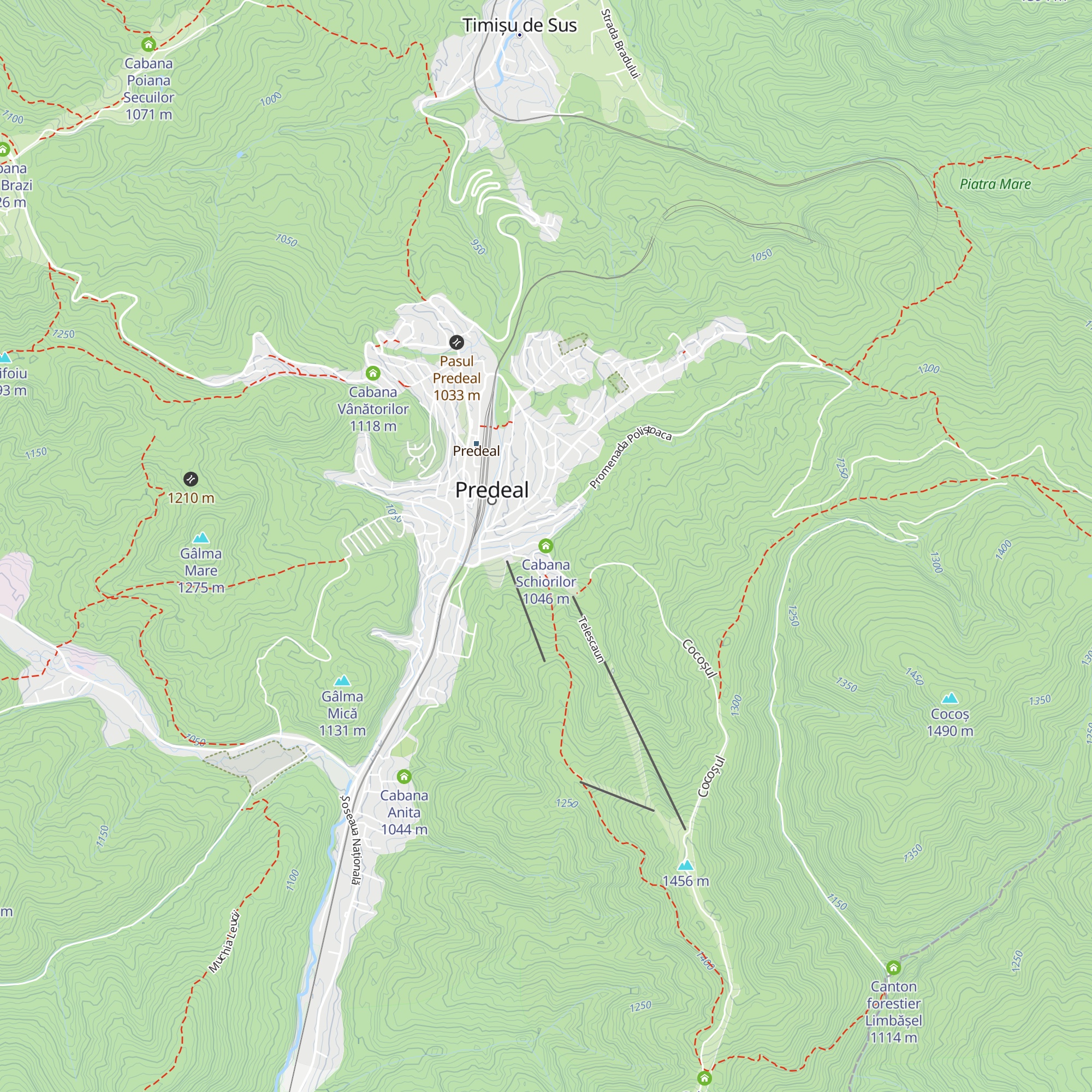 Cabana Schiorilor map