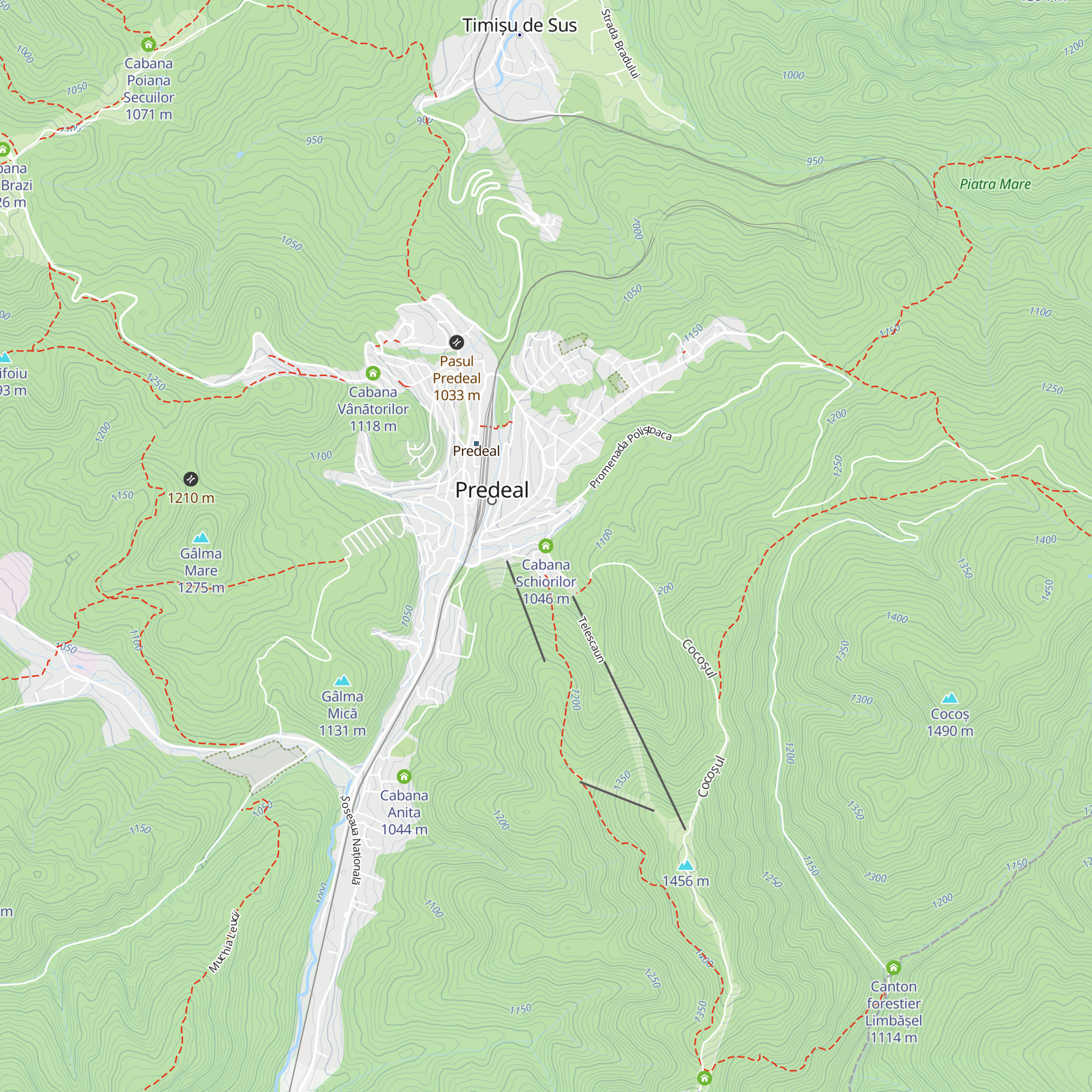 Cabana Schiorilor map
