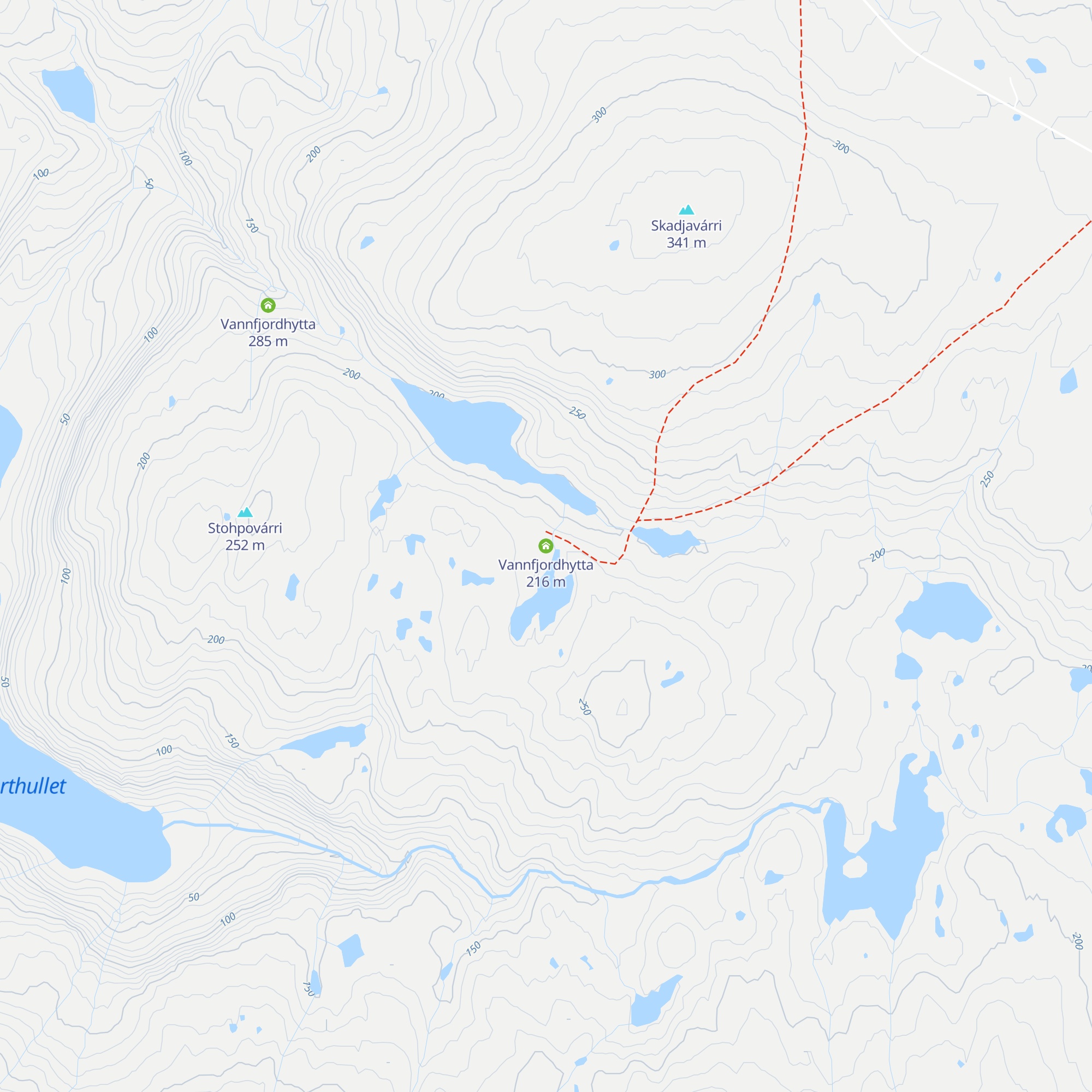 Vannfjordhytta map