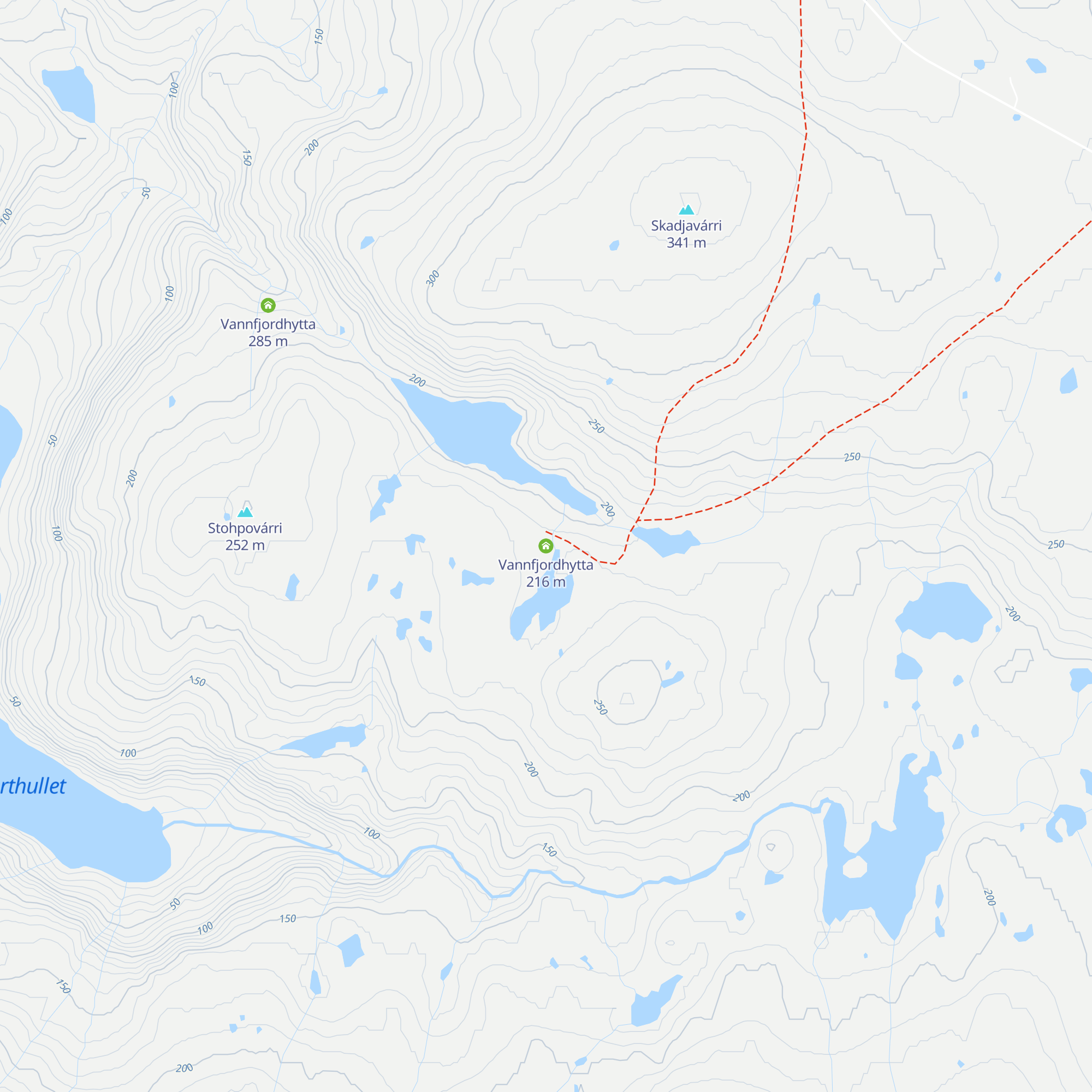 Vannfjordhytta map