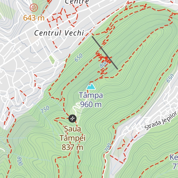 Map of Tâmpa Mică