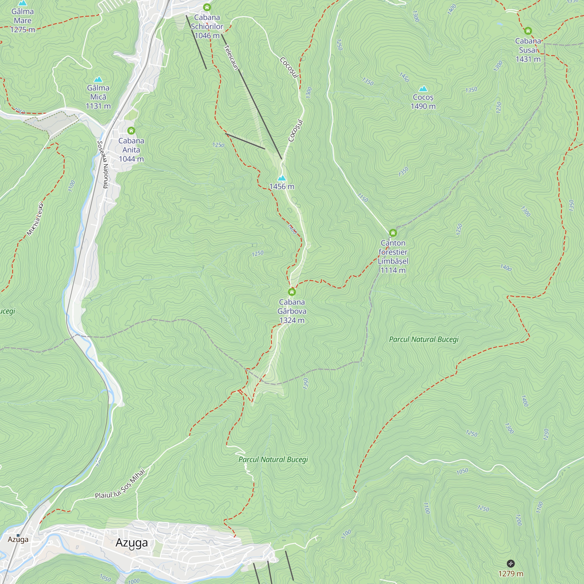 Cabana Gârbova map