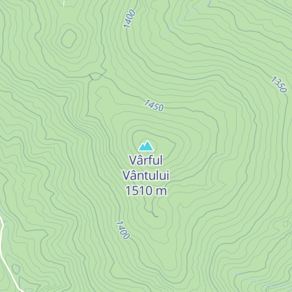 Map of Vârful Vântului