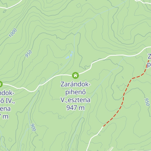 Map of Zarándok-pihenő V.,esztena