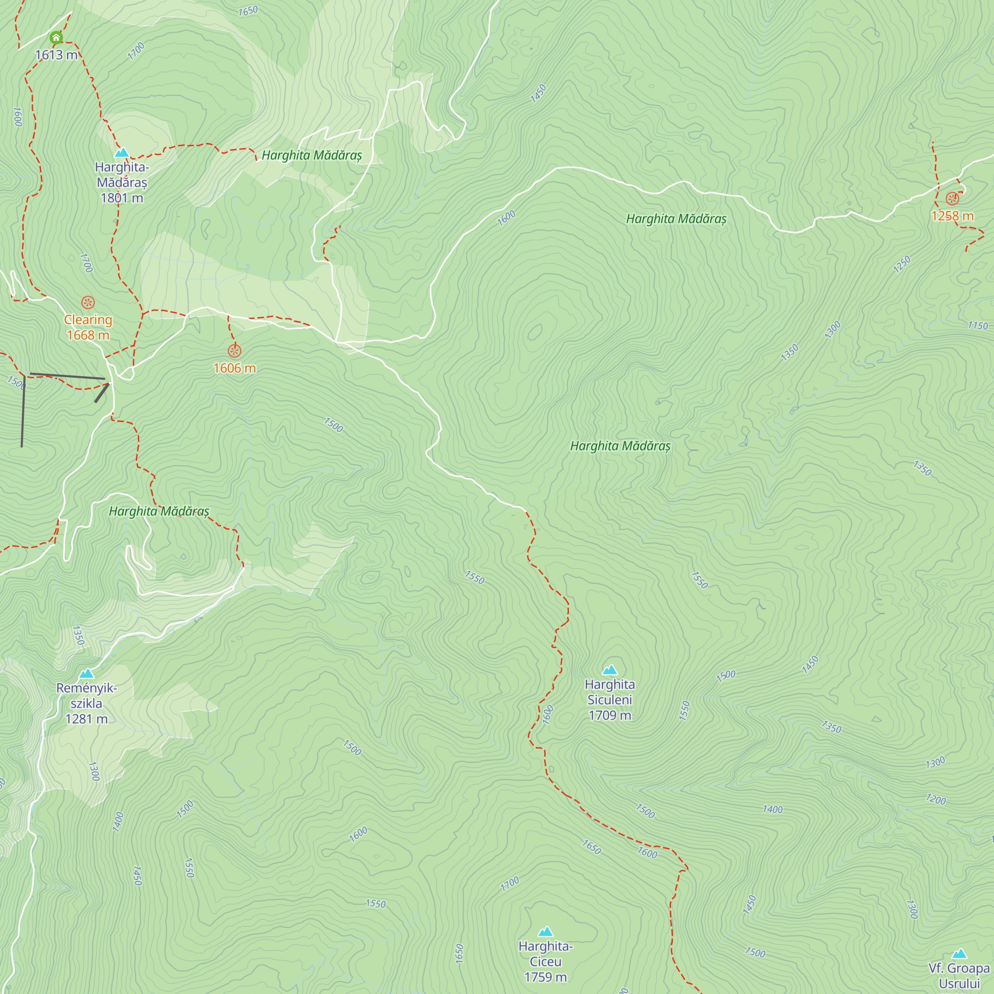 Hegyi menedékhely map