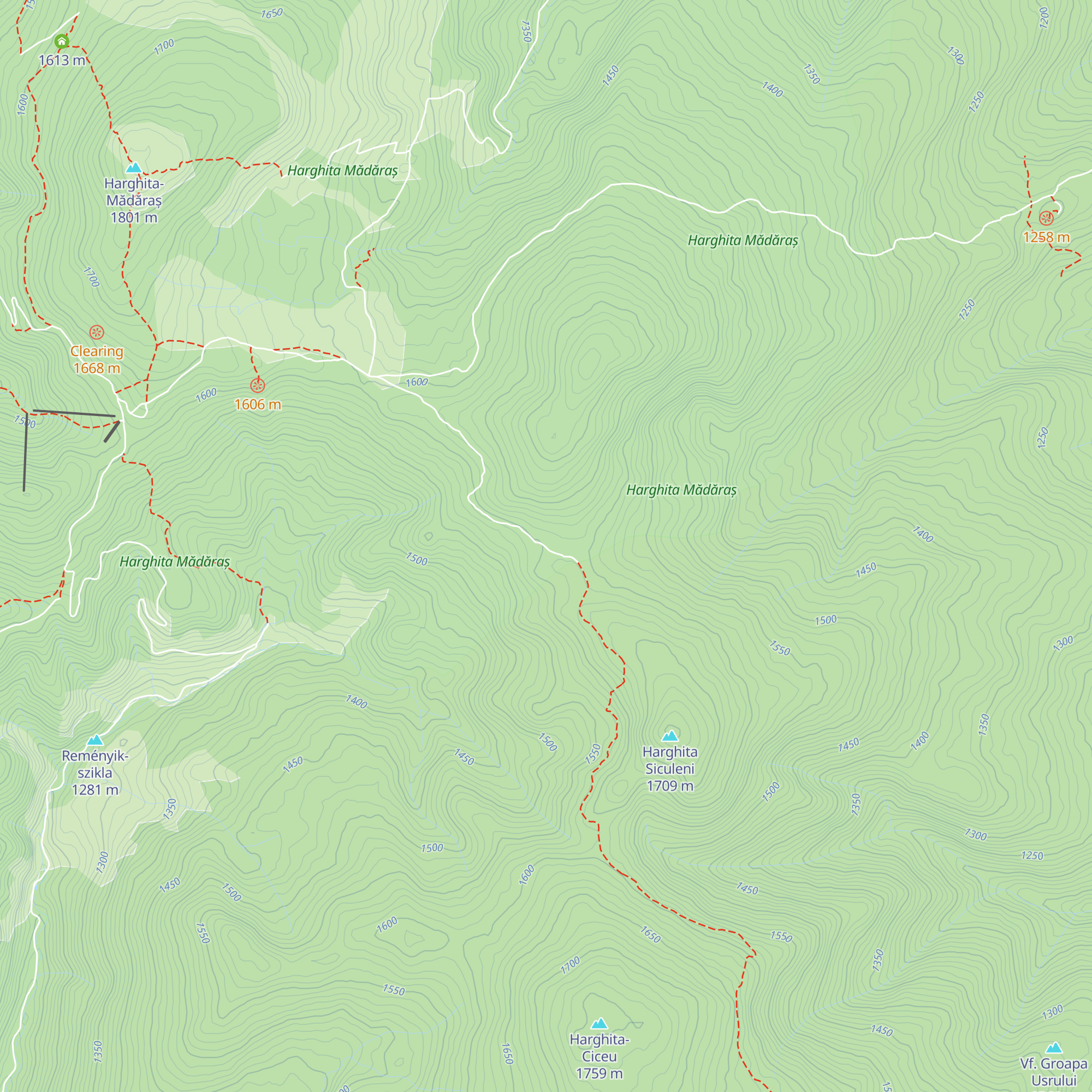 Hegyi menedékhely map