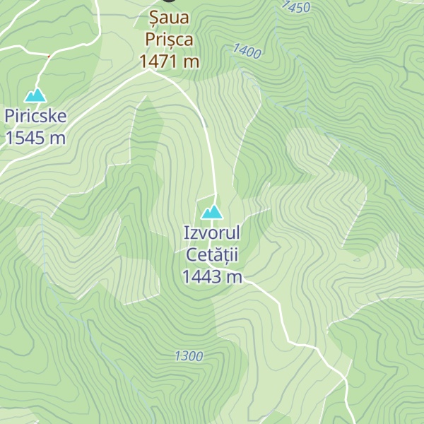Map of Izvorul Cetății