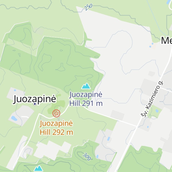Map of Juozapinė Hill
