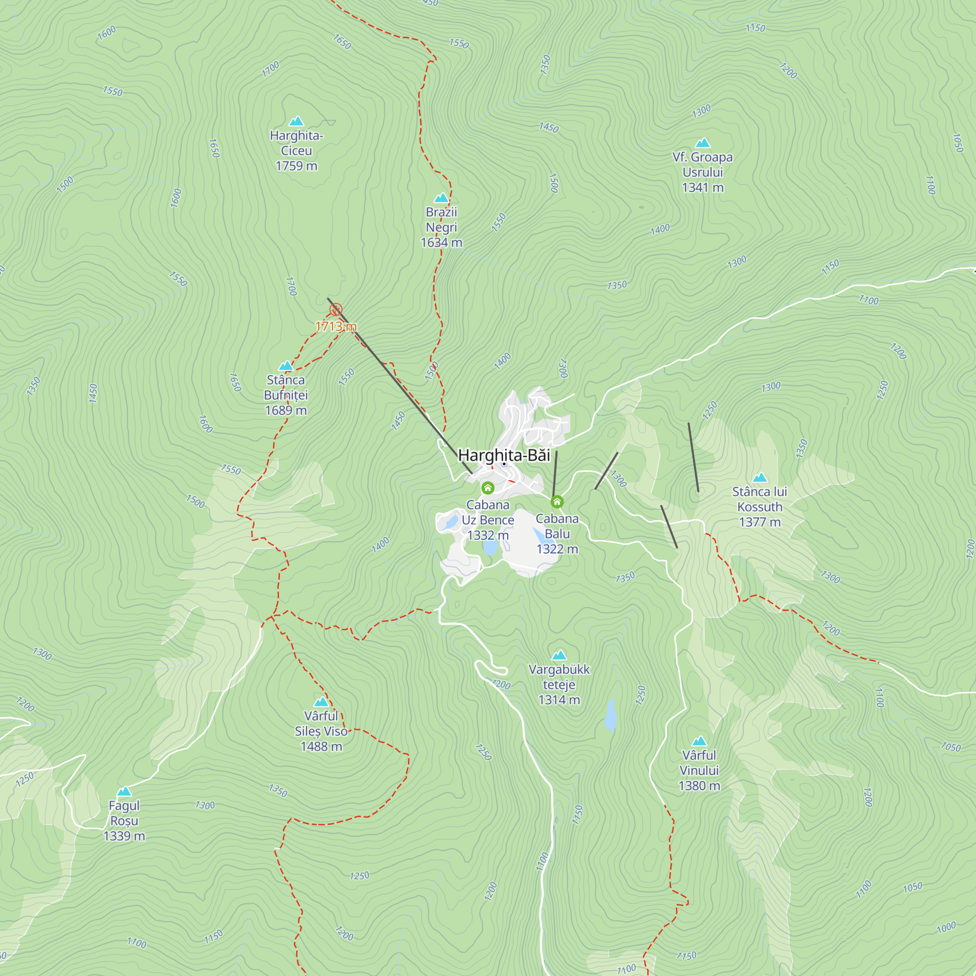 Cabana Uz Bence map