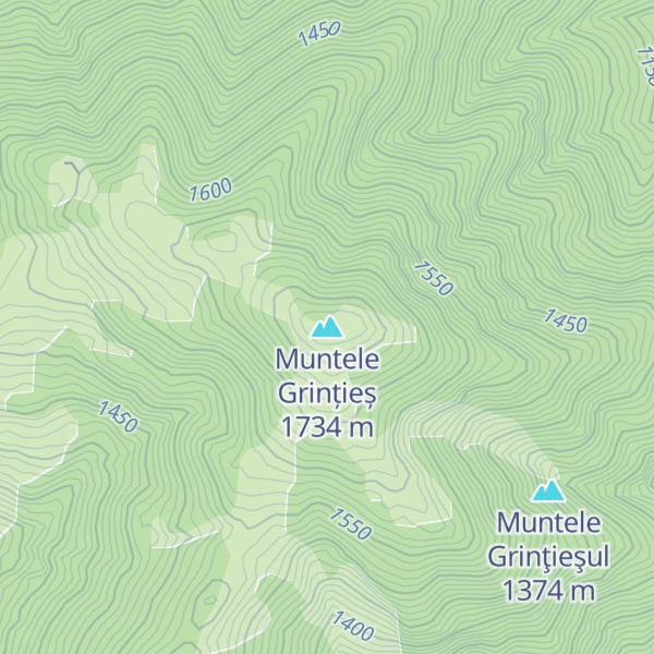 Map of Muntele Grințieș