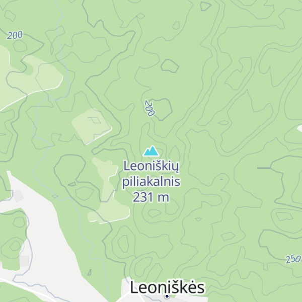 Map of Leoniškių piliakalnis
