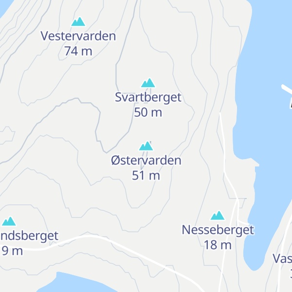 Map of Østervarden