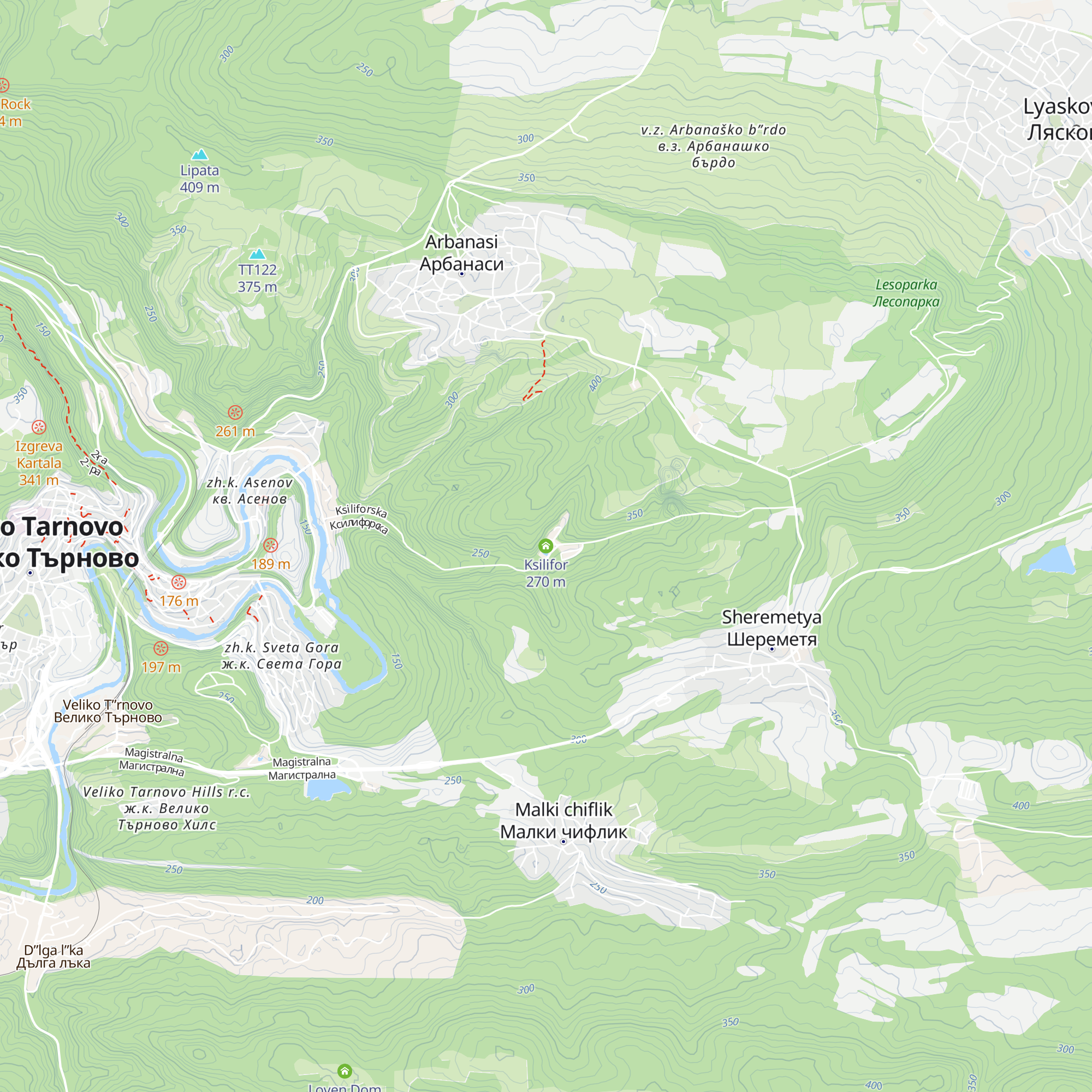 Ksilifor map