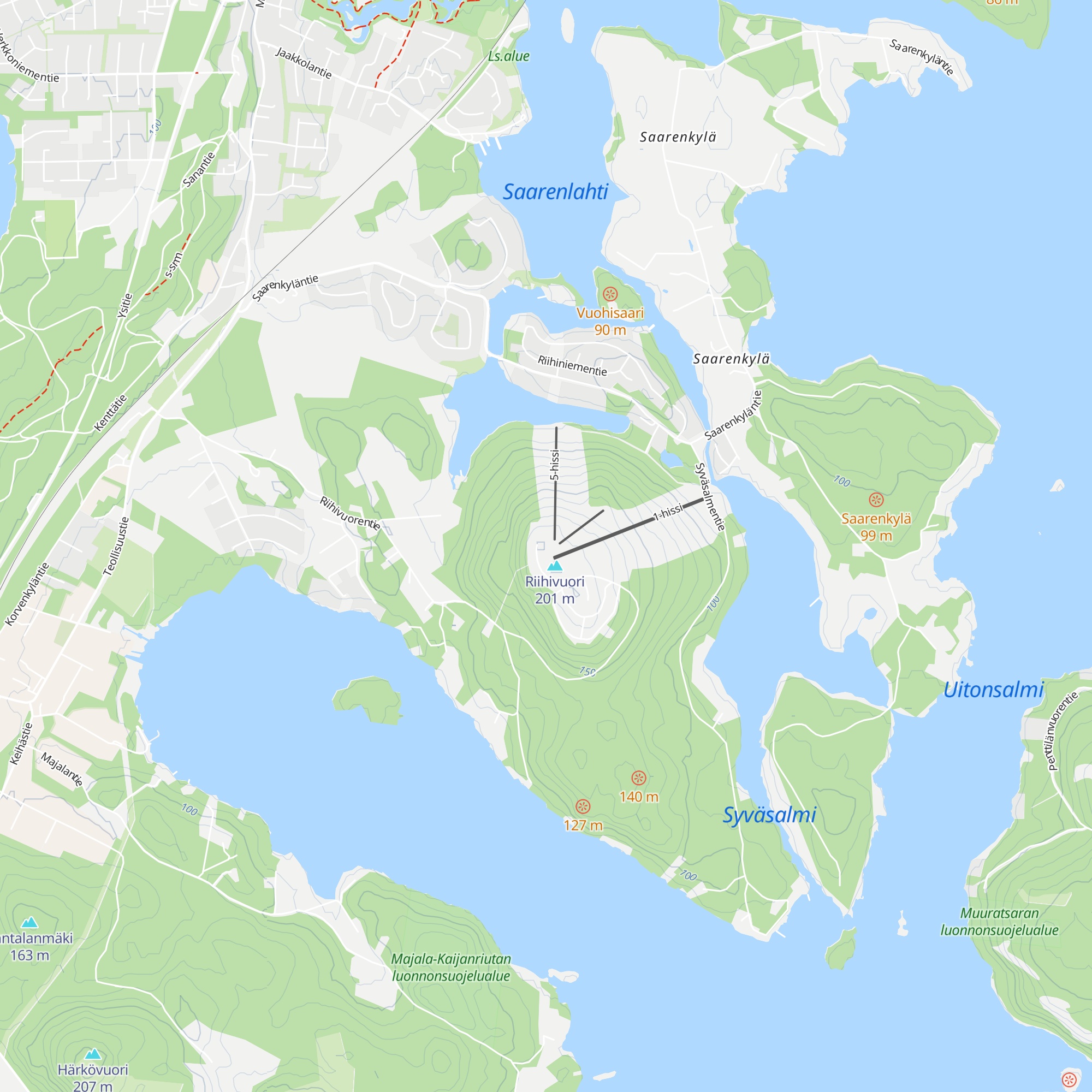 Riihivuoren Kota map