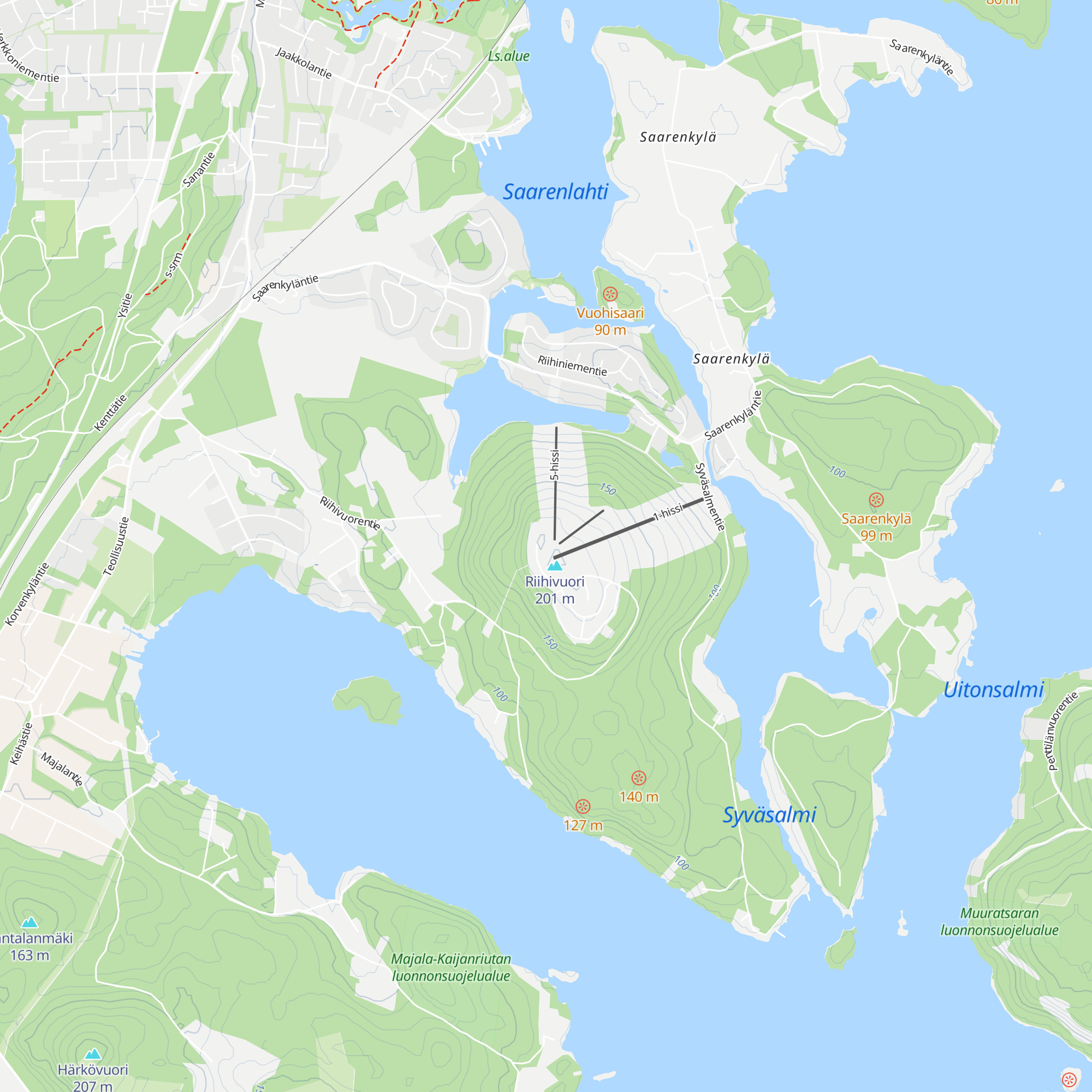 Riihivuoren Kota map