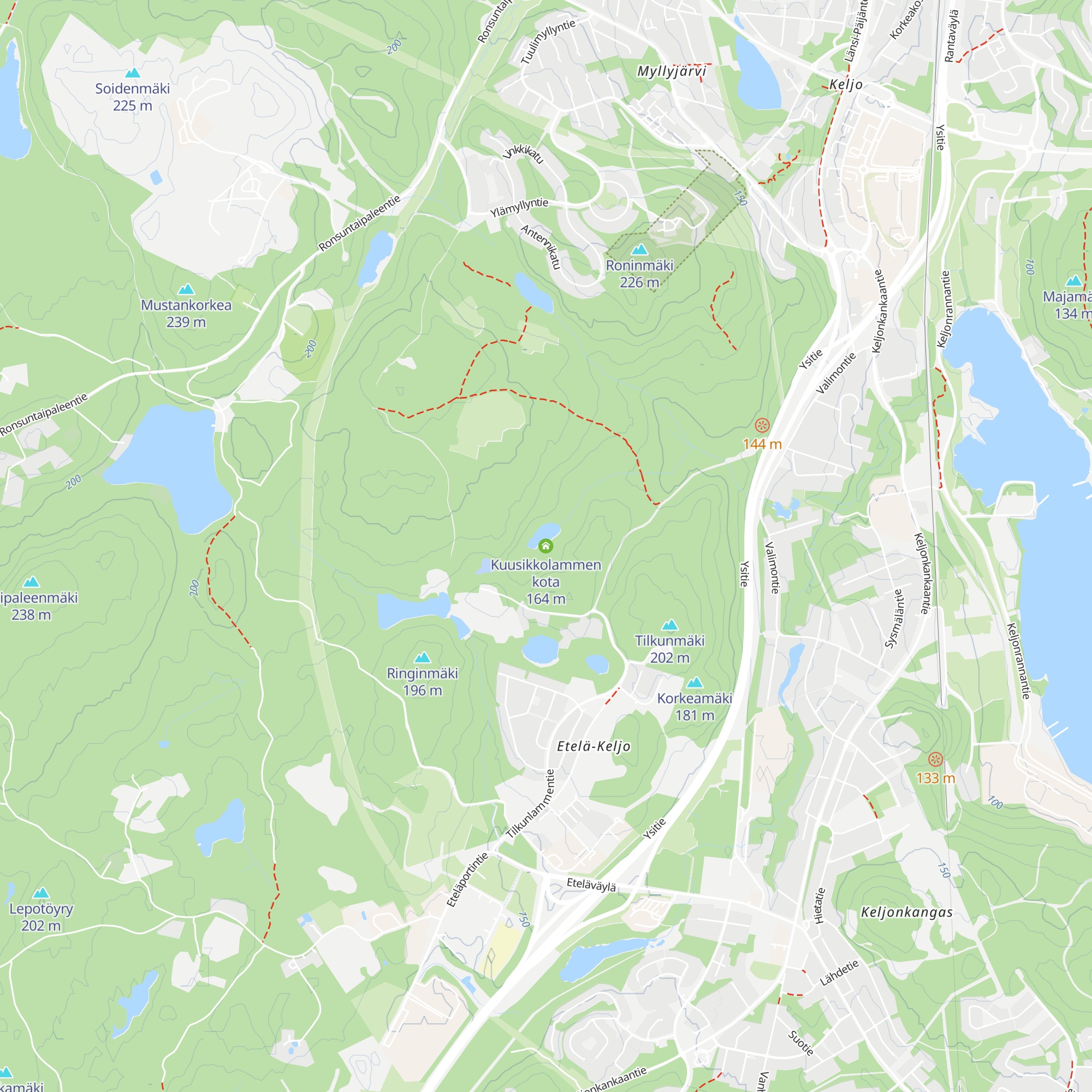 Kuusikkolammen kota map