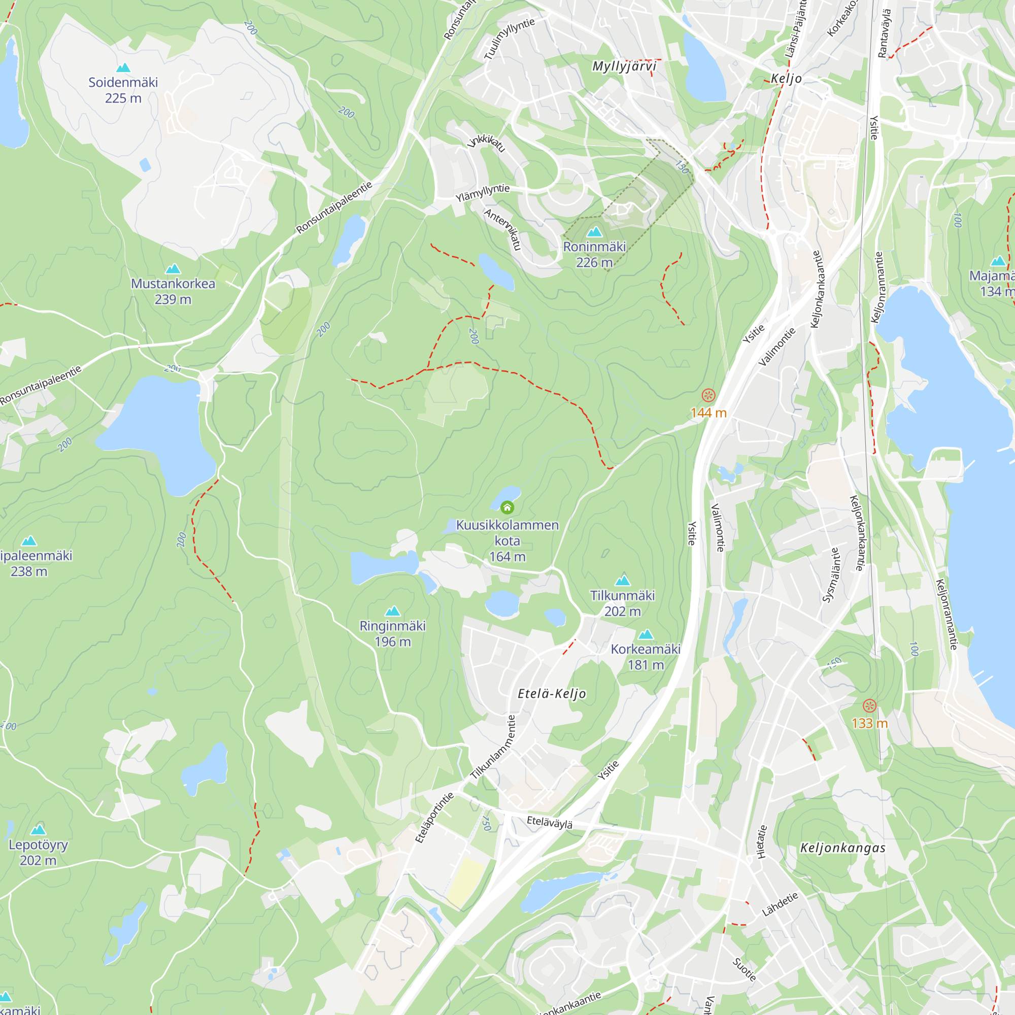 Kuusikkolammen kota map