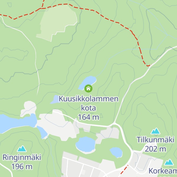 Map of Kuusikkolammen kota