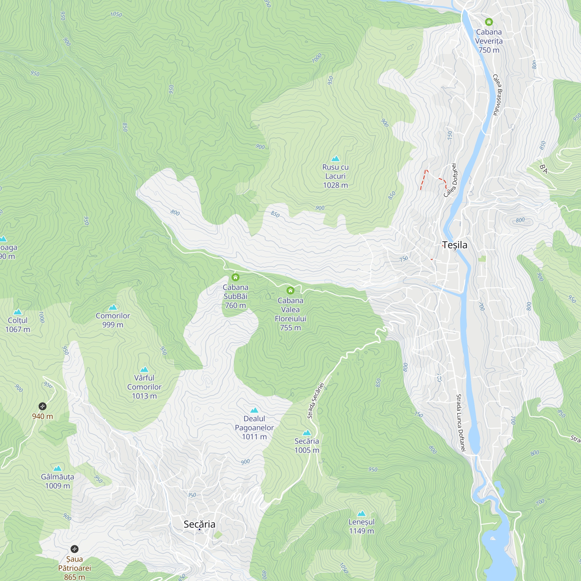 Cabana Valea Floreiului map