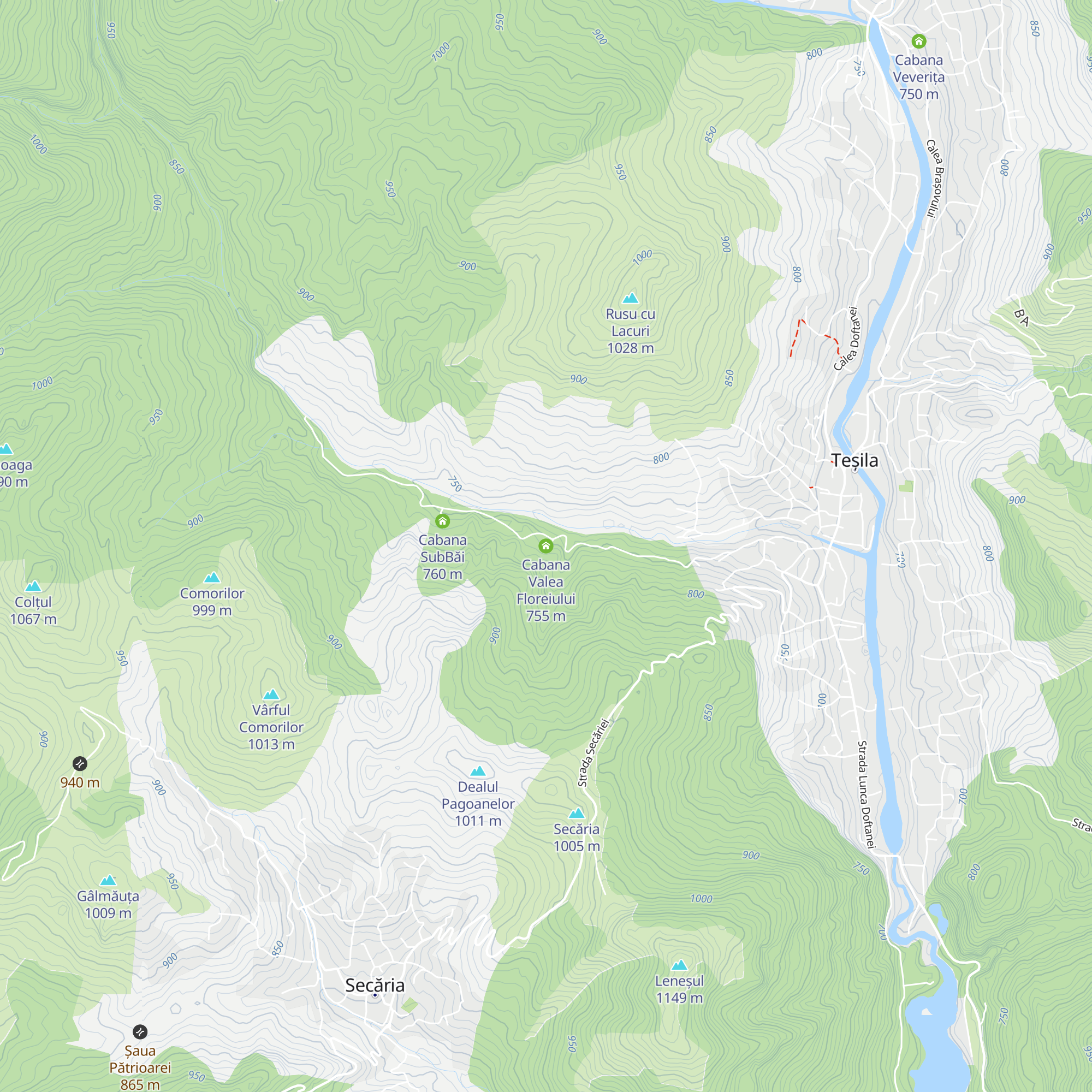 Cabana Valea Floreiului map