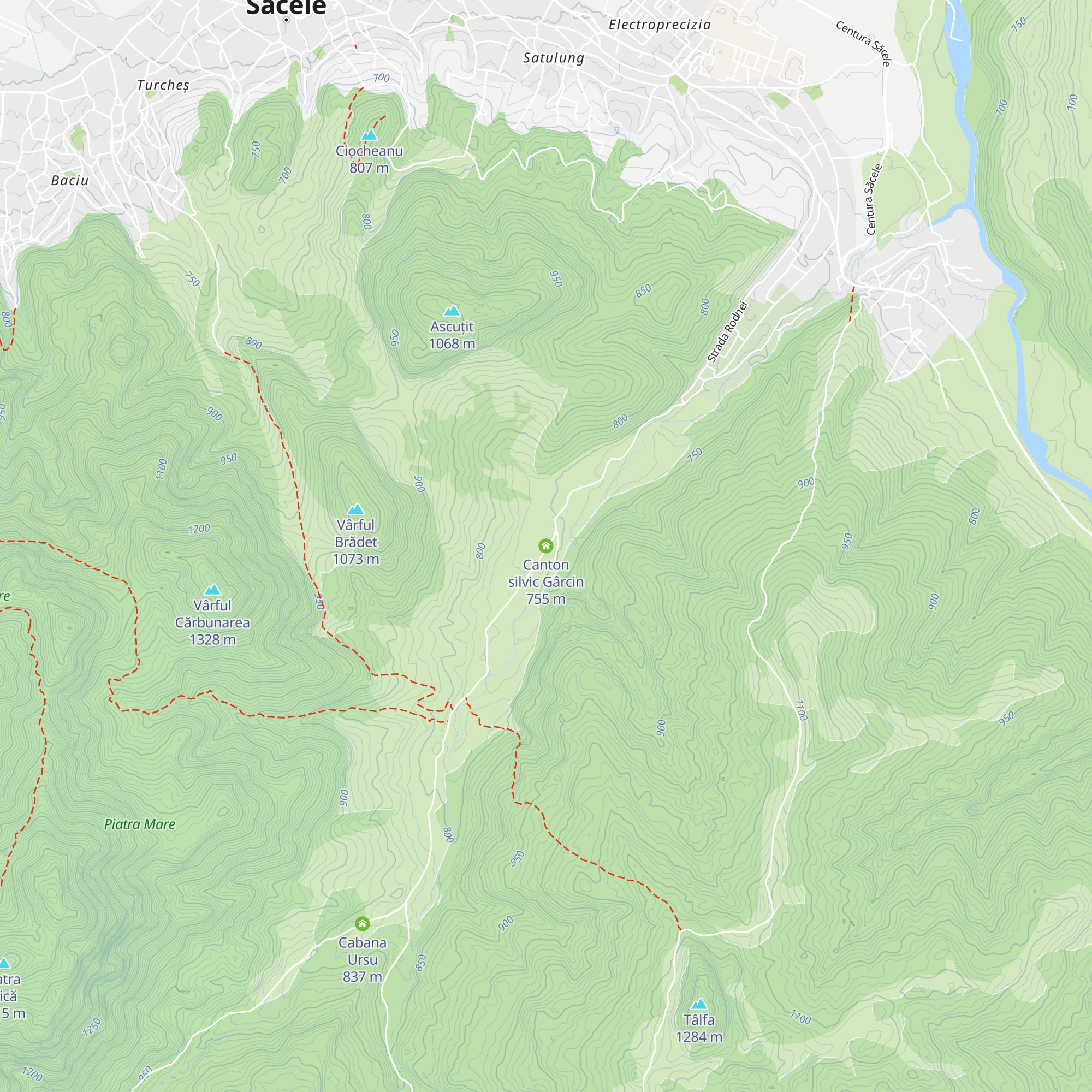 Canton silvic Gârcin map