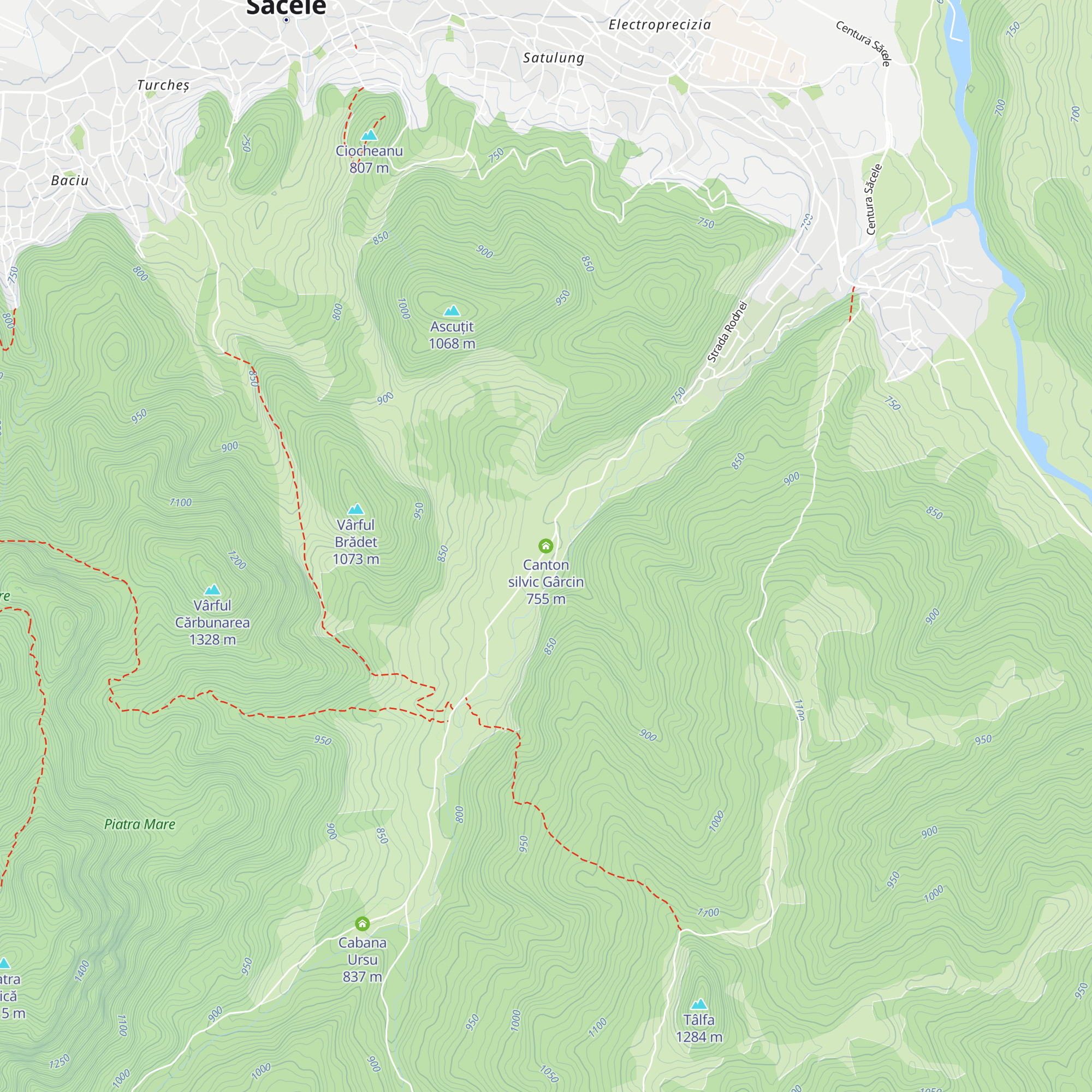 Canton silvic Gârcin map