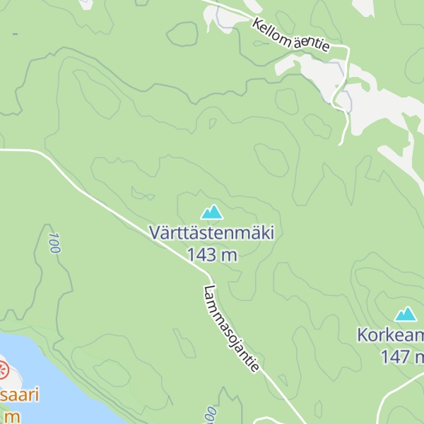 Map of Värttästenmäki