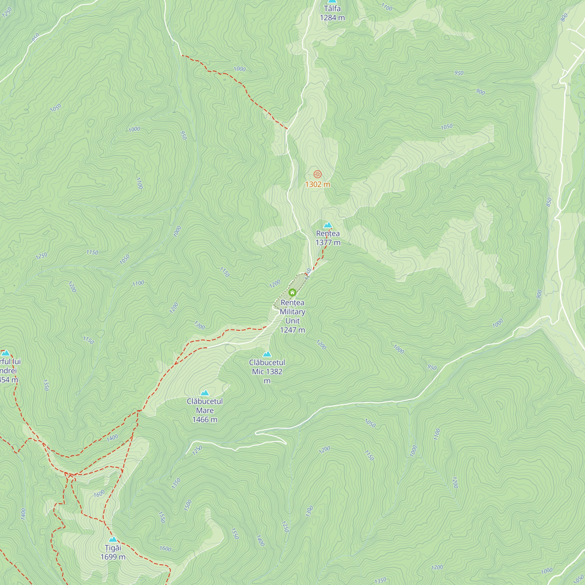 Rențea Military Unit map