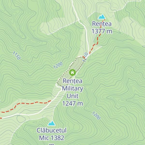 Map of Rențea Military Unit
