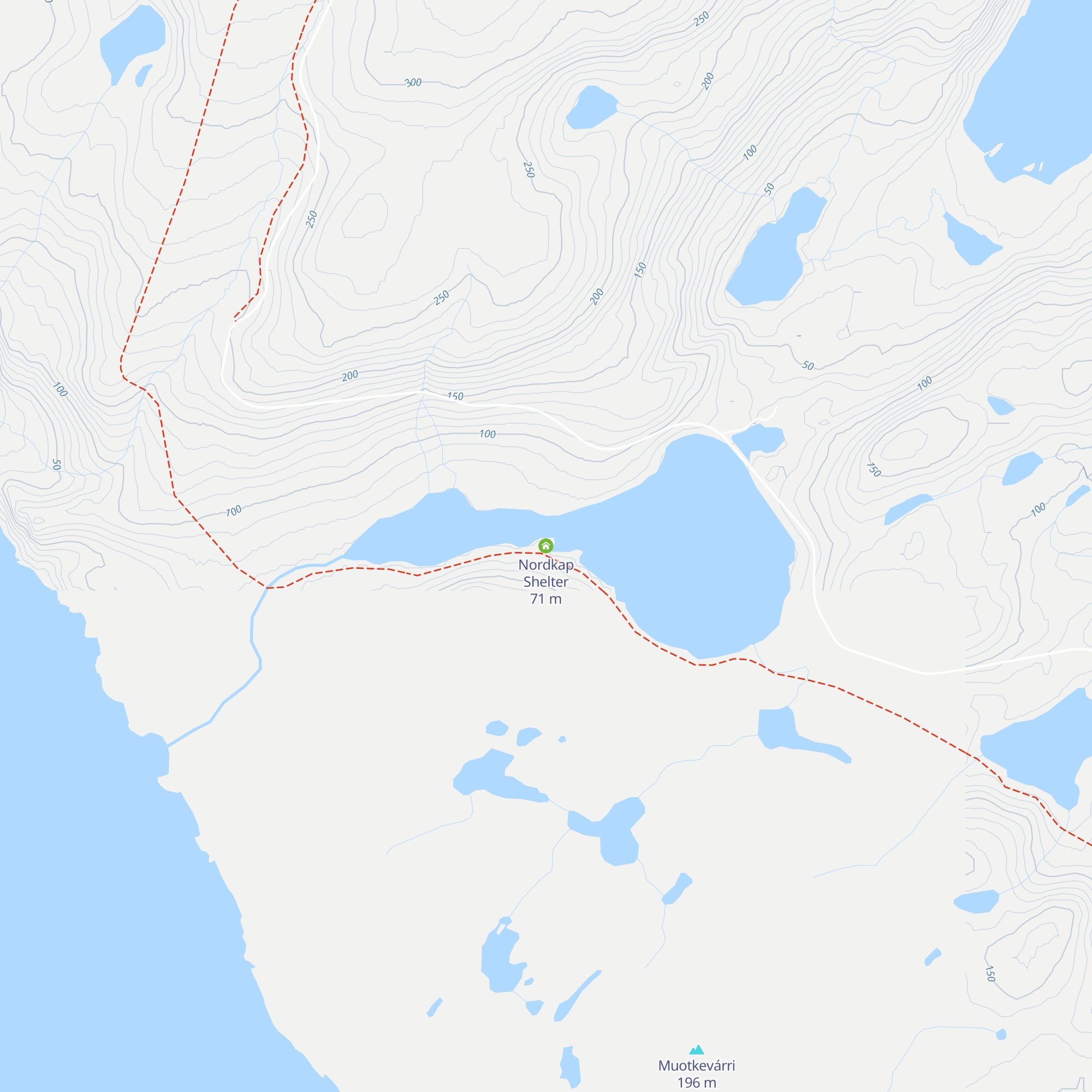 Nordkap Shelter map