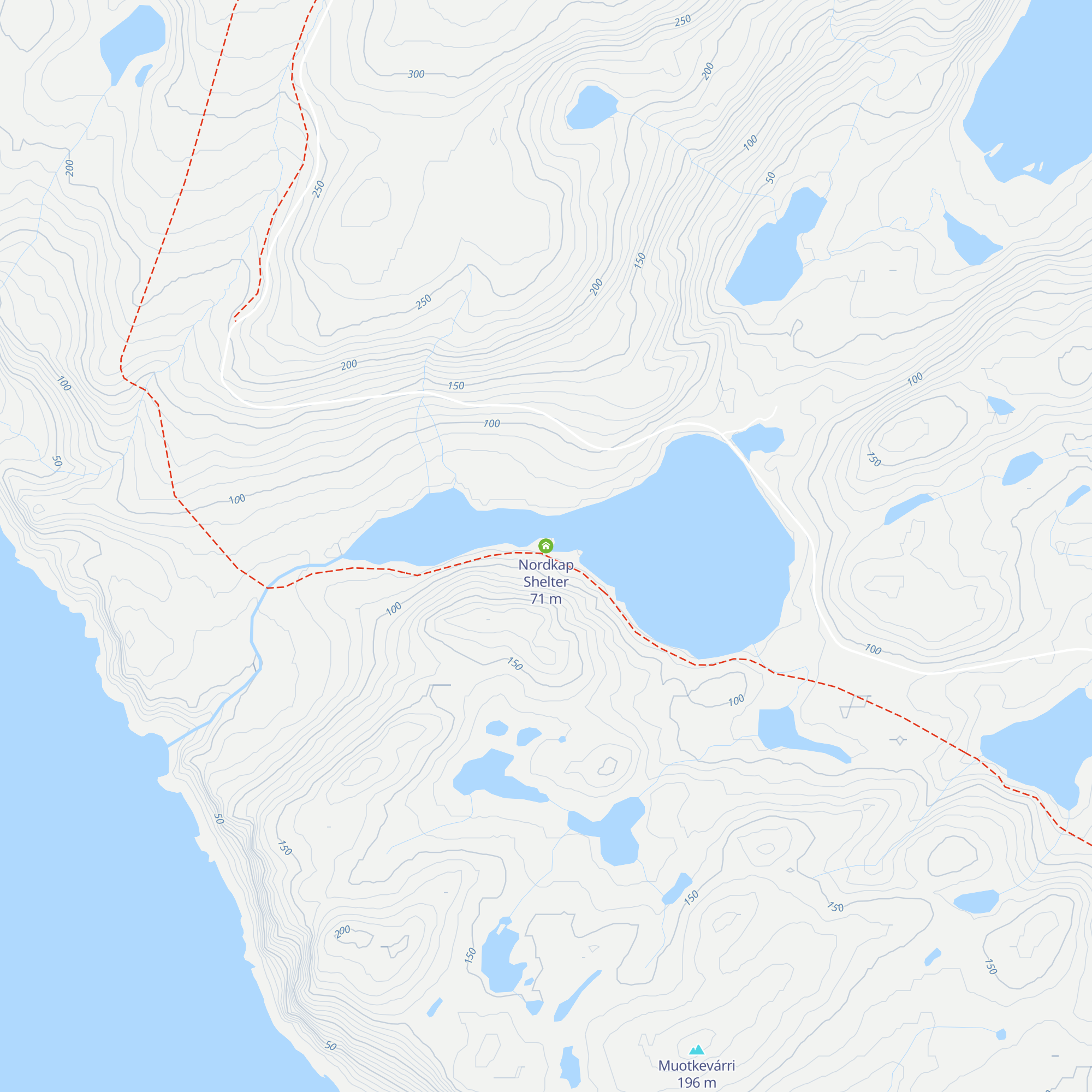 Nordkap Shelter map
