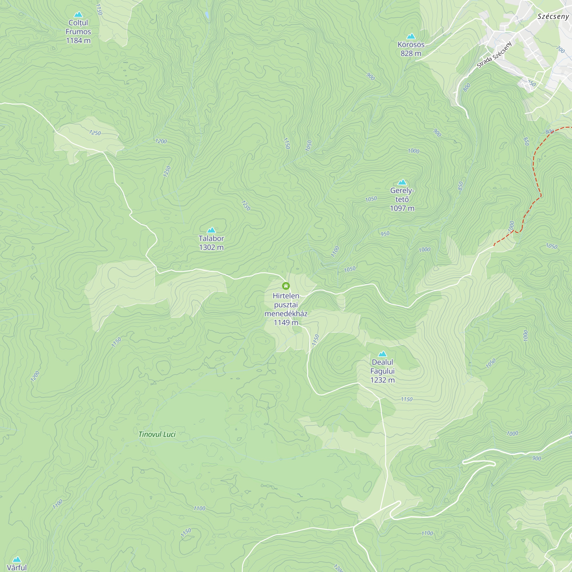 Hirtelen pusztai menedékház map