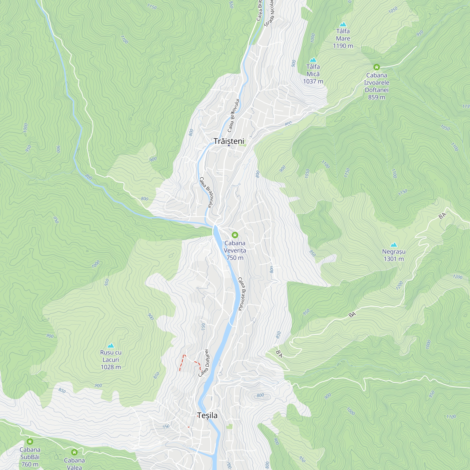 Cabana Veverița map