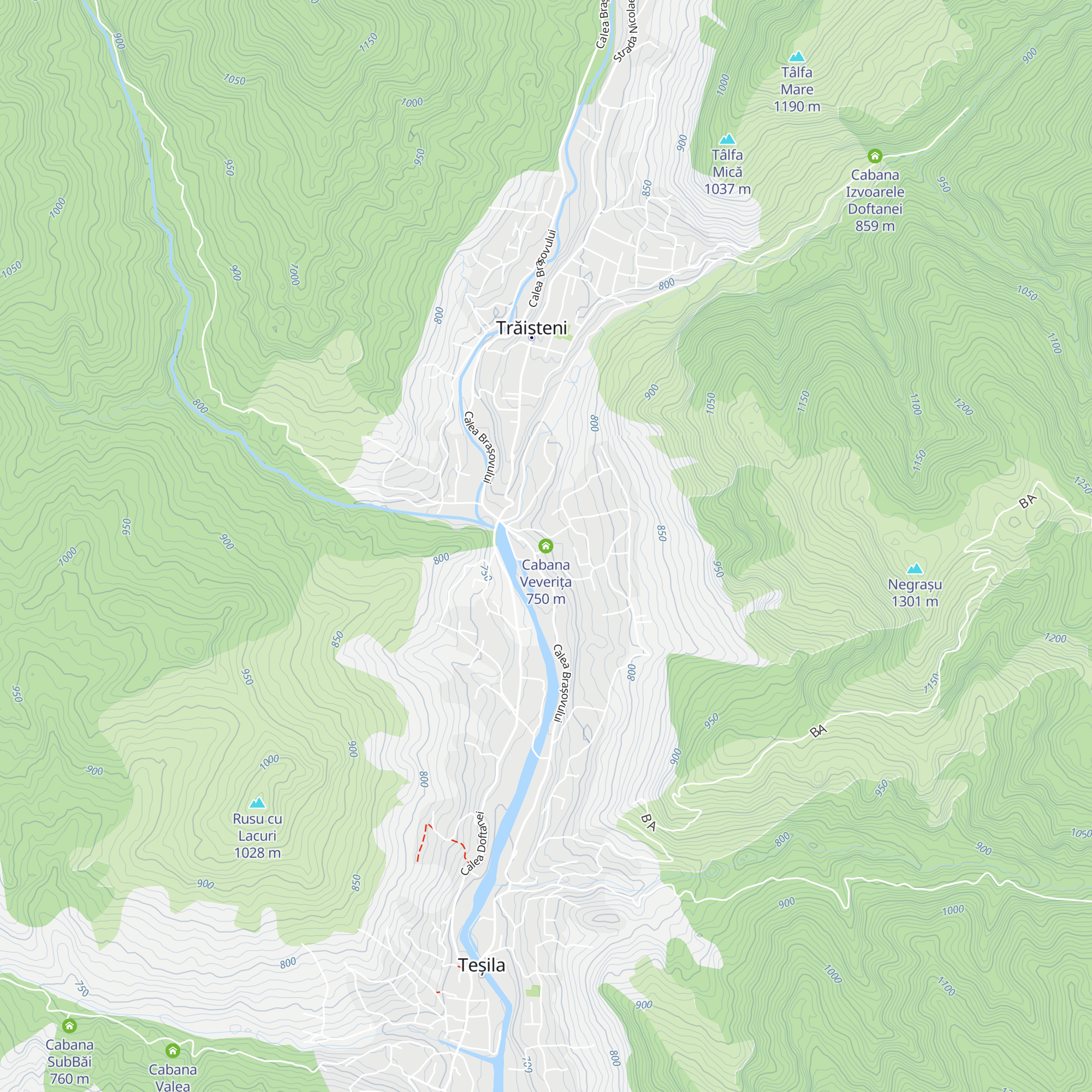Cabana Veverița map