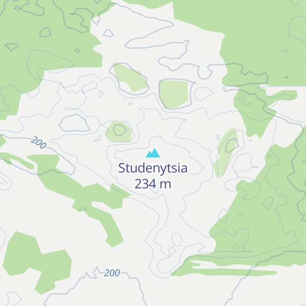 Map of Studenytsia
