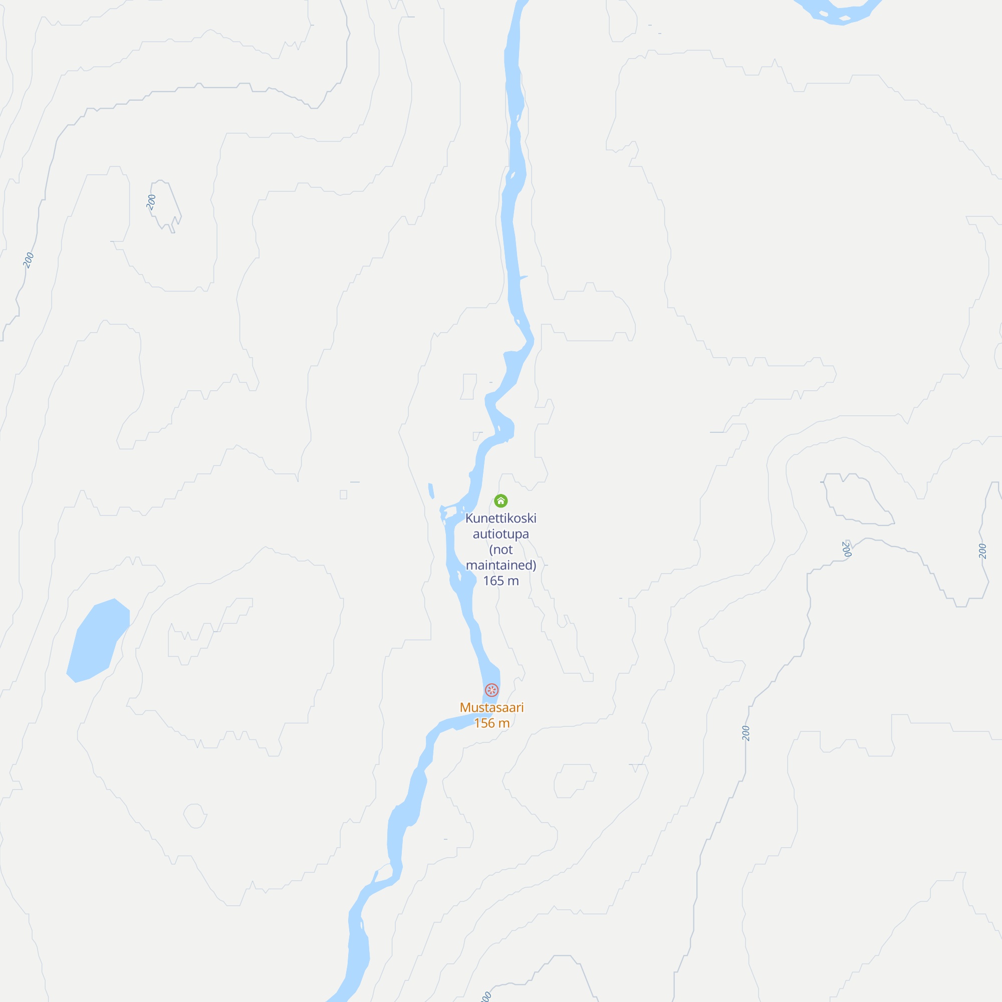 Kunettikoski autiotupa (not maintained) map