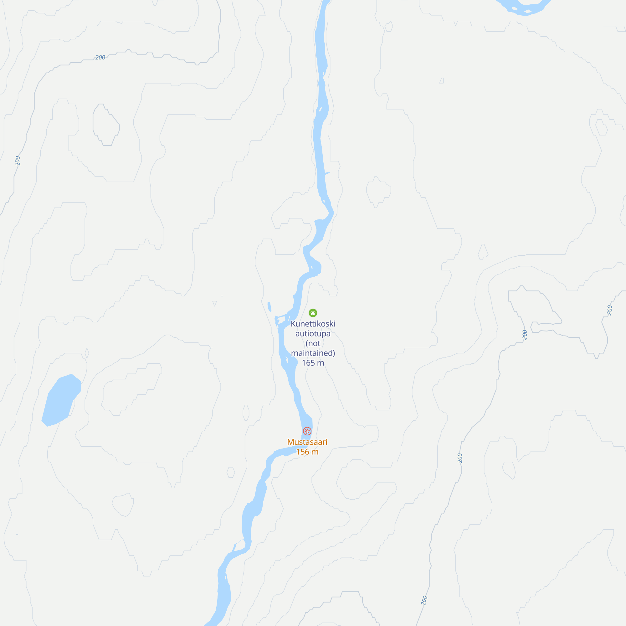Kunettikoski autiotupa (not maintained) map