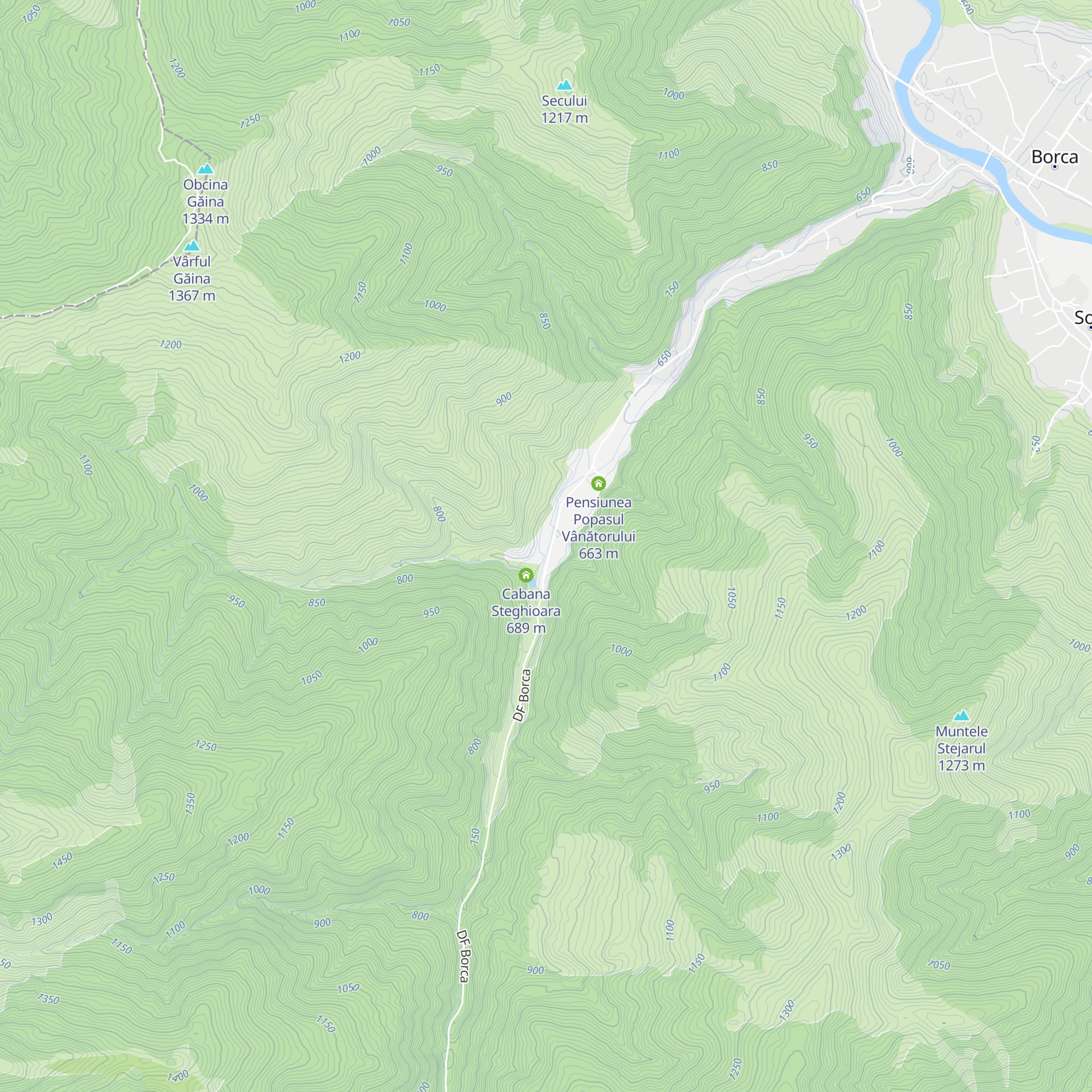 Cabana Căprioara map