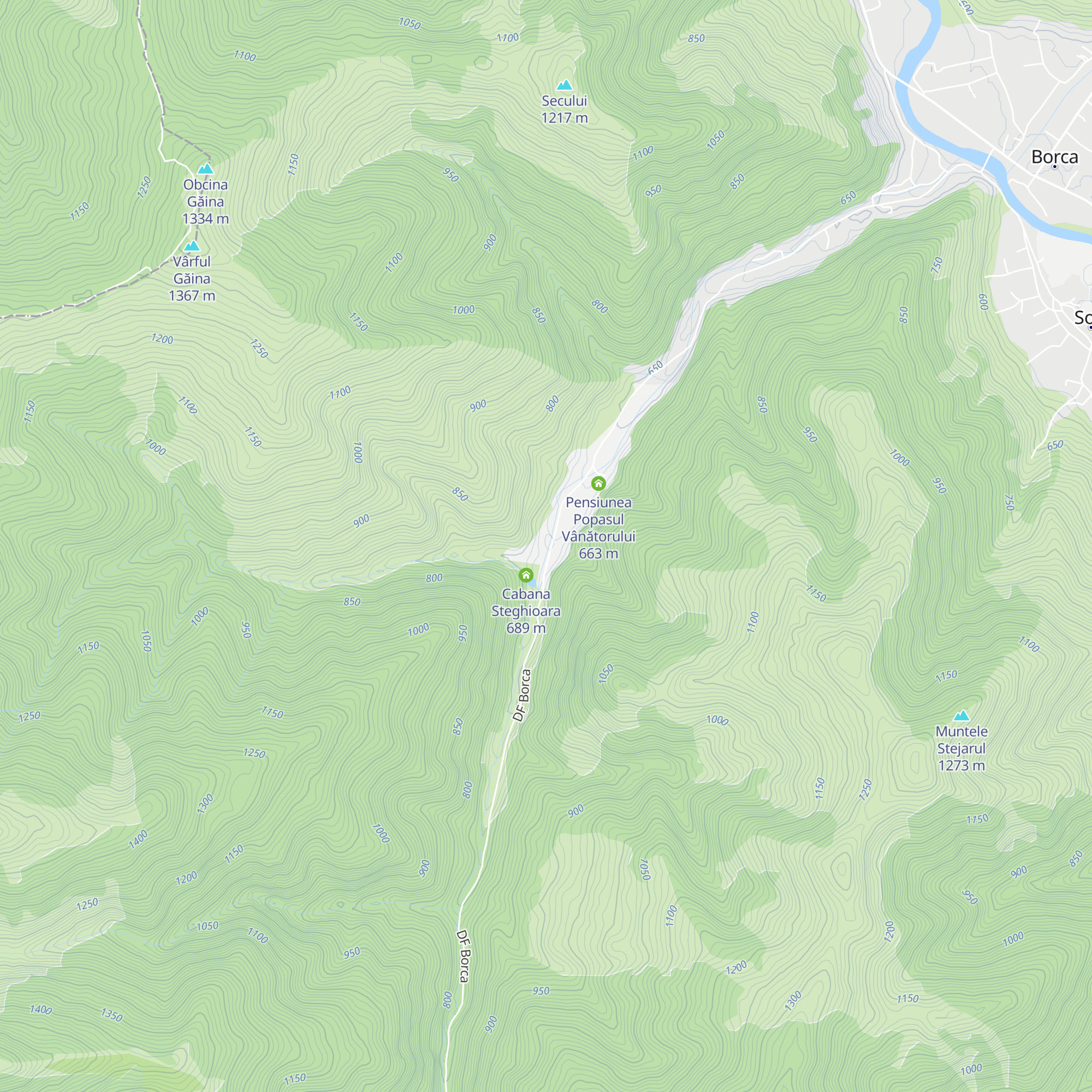 Cabana Căprioara map