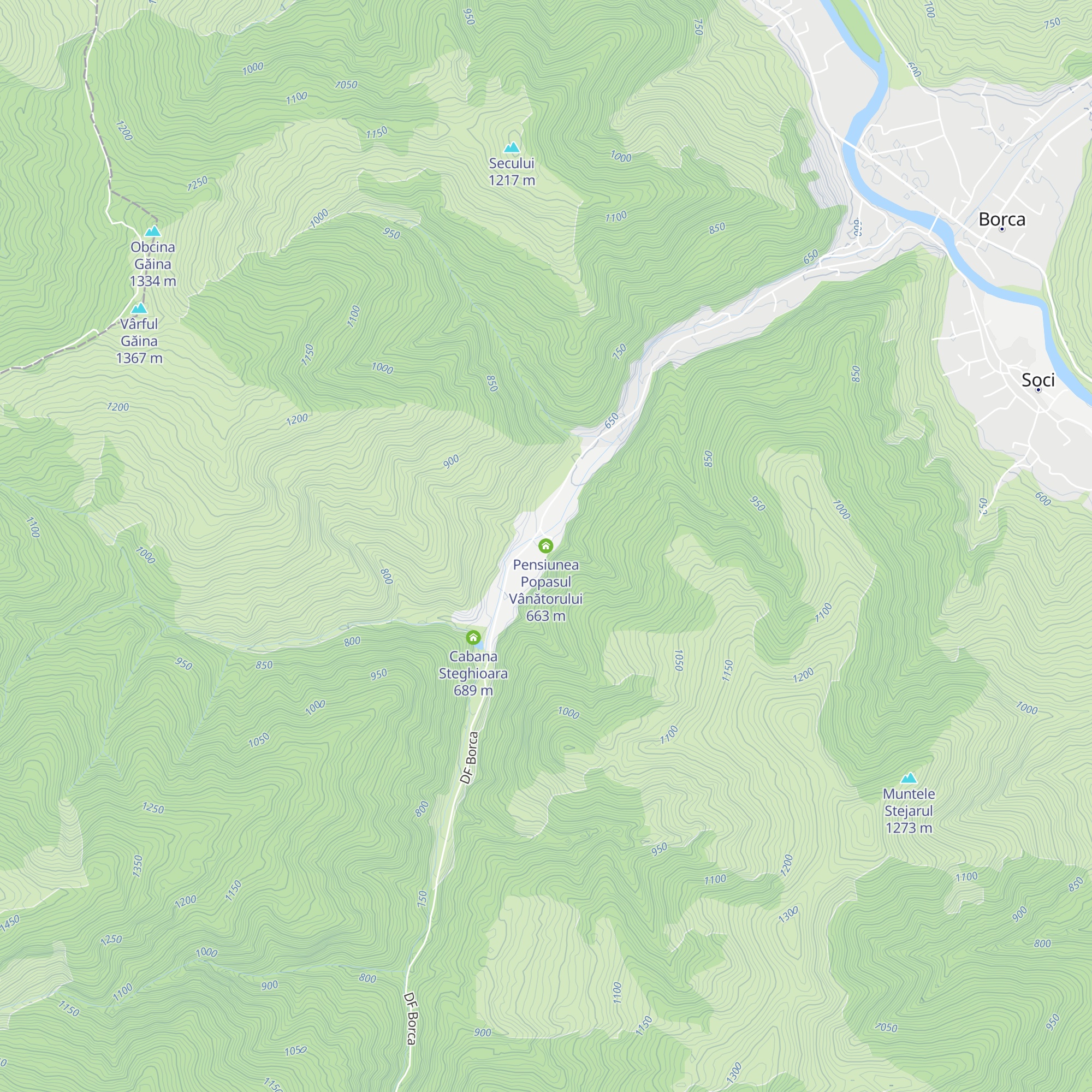 Pensiunea Popasul Vânătorului map