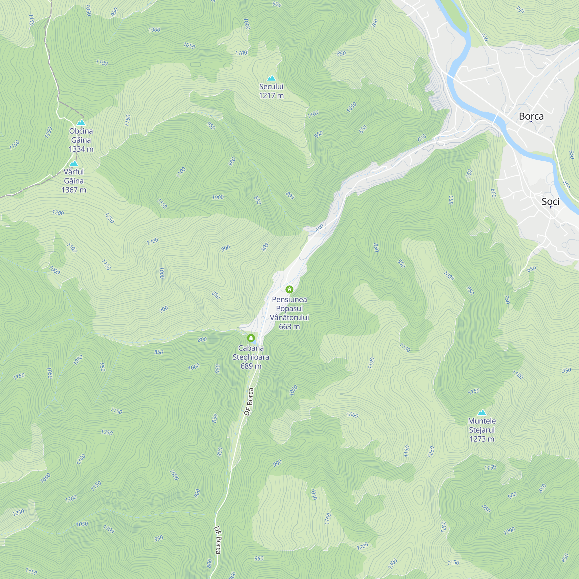 Pensiunea Popasul Vânătorului map