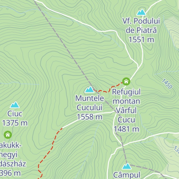 Map of Muntele Cucului