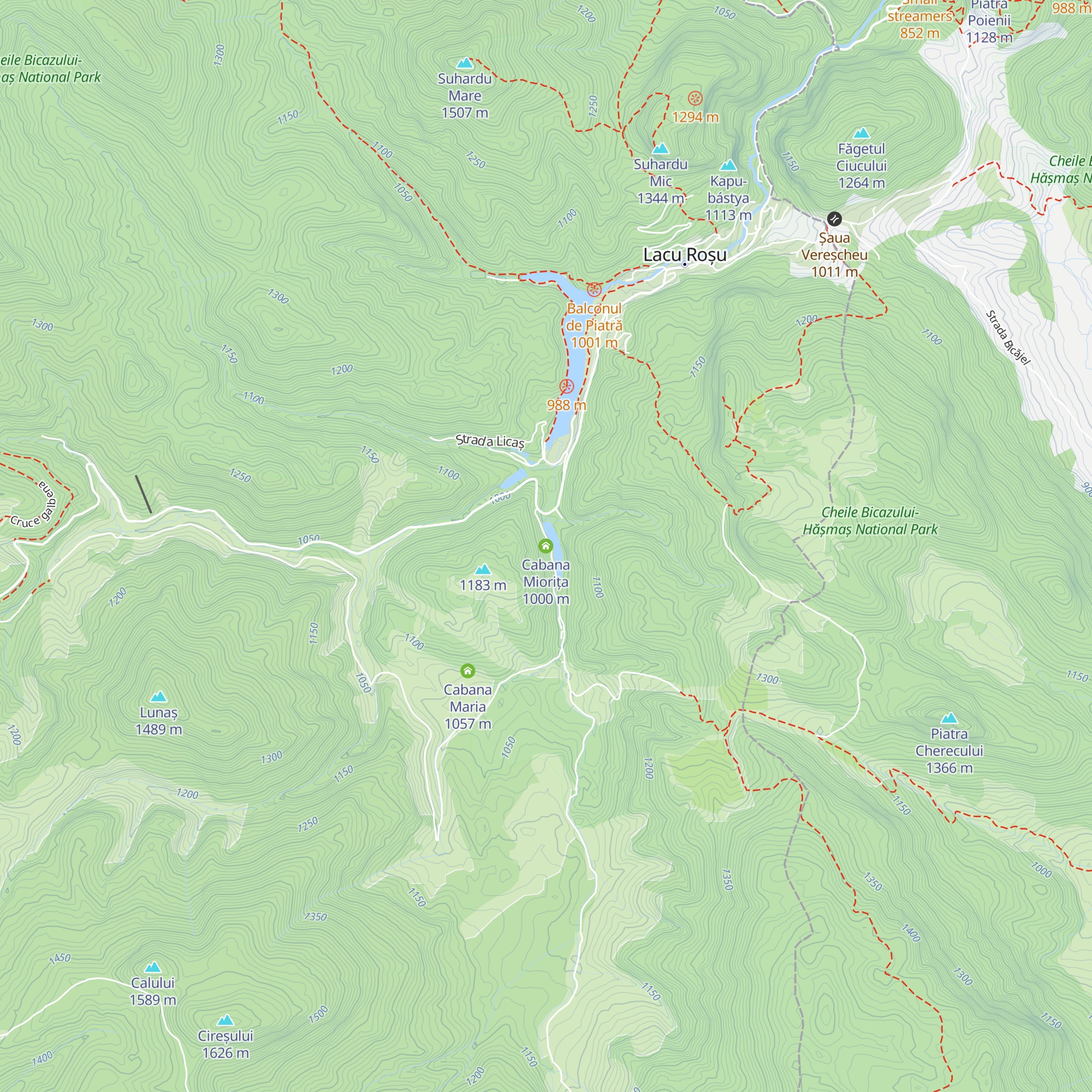 Cabana Miorița map